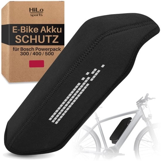 Protezione batteria e-bike - [Per Bosch Powerpack] - Protegge da freddo e sporco - Protezione batteria e-bike in neoprene Bosch - Adatto per 300/400/500 Active & Performance Line - Protezione batteria e-bike