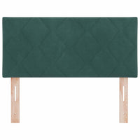 Testiera LED con testiera-Testata con LED-Testiera Decorativa Verde Scuro 90 cm Pelle Sintetica