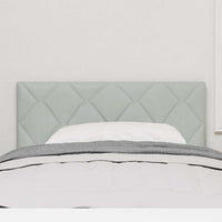 Testiera LED con testiera-Testata con LED-Testiera Decorativa Grigio chiaro 100 cm Pelle Sintetica