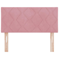 Testiera LED con testiera-Testata con LED-Testiera Decorativa Rosa 100 cm Pelle Sintetica 188450