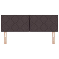 Testiera con luci a strisce a LED Marrone 144 cm Tessuto 3338216