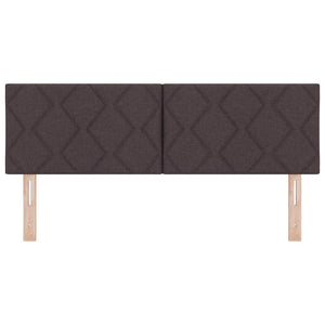 Testiera con luci a strisce a LED Marrone 144 cm Tessuto 3338216