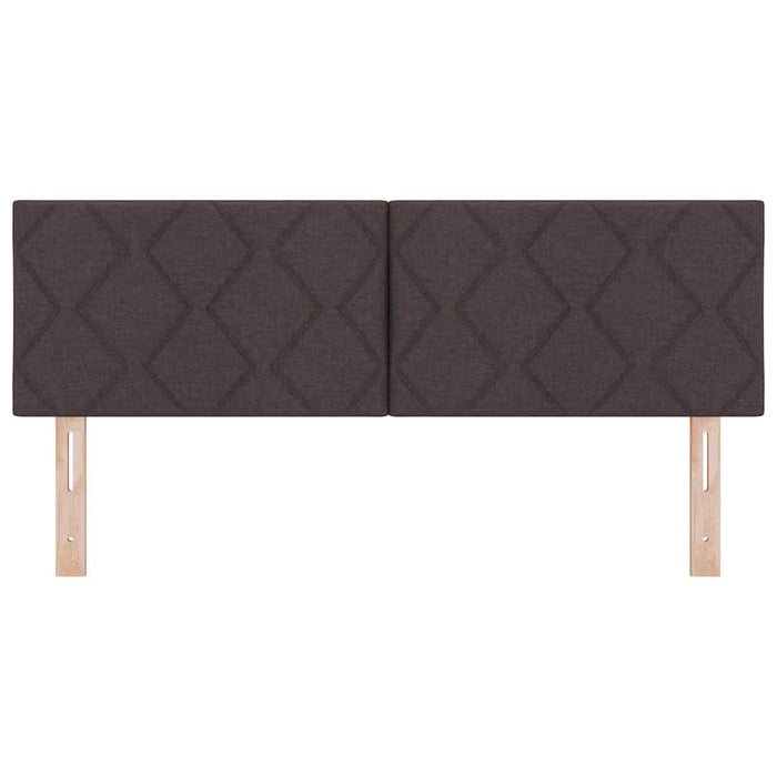 Testiera con luci a strisce a LED Marrone 144 cm Tessuto 3338216