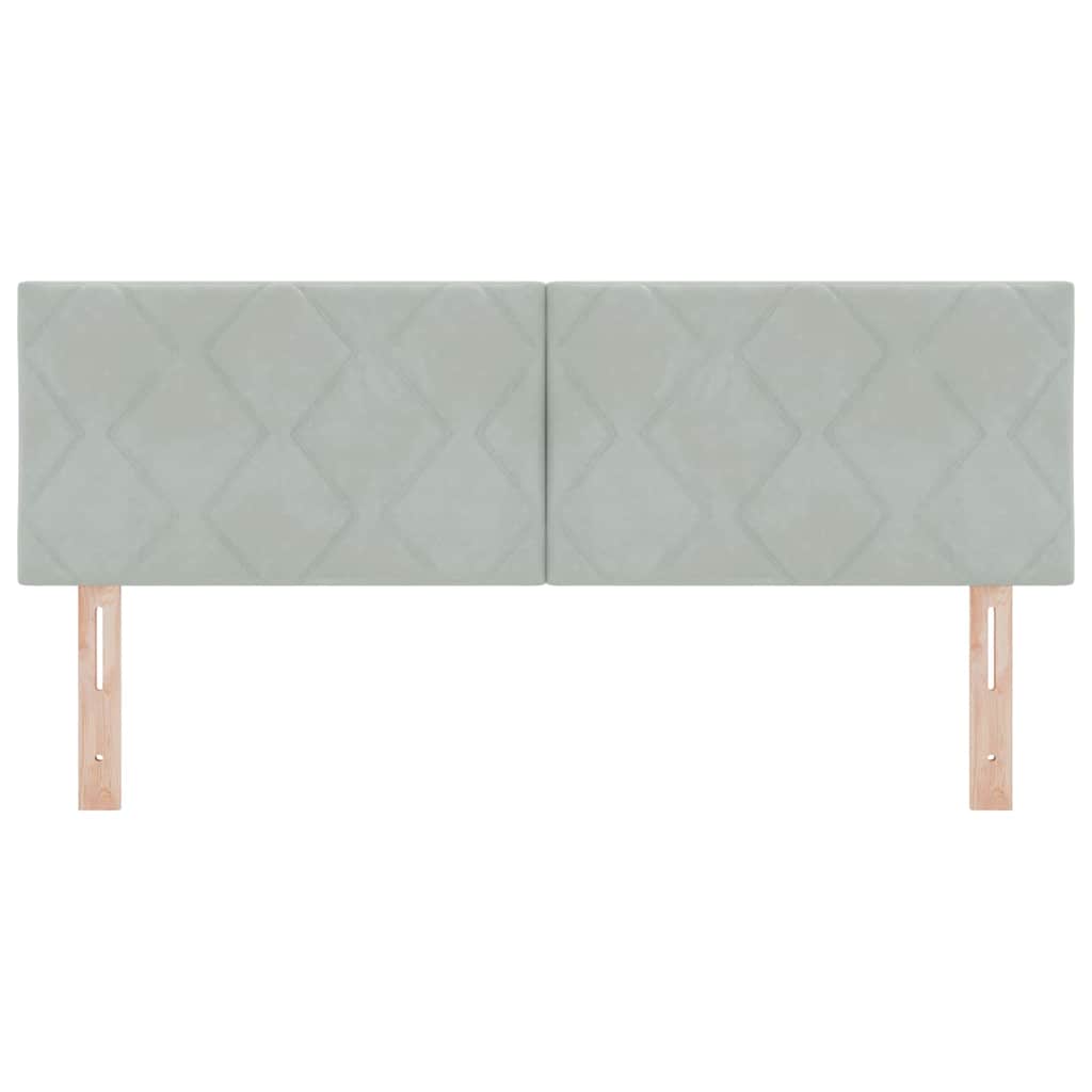 Testiera LED con testiera-Testata con LED-Testiera Decorativa Grigio chiaro 144 cm Pelle Sintetica 204613