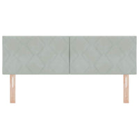 Testiera LED con testiera-Testata con LED-Testiera Decorativa Grigio chiaro 144 cm Pelle Sintetica 204613