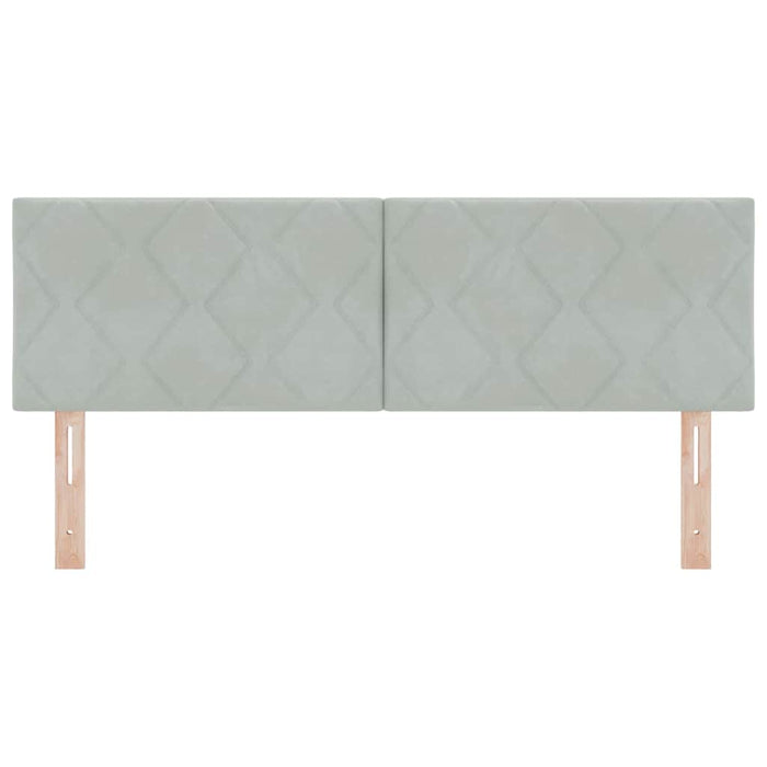 Testiera LED con testiera-Testata con LED-Testiera Decorativa Grigio chiaro 144 cm Pelle Sintetica 204613