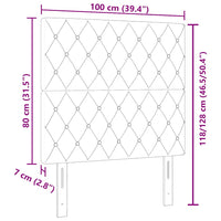 Testiera LED Argille con testiera Grigio scuro 100 cm Velluto 3338355
