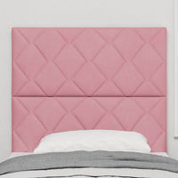 Testiera LED con testiera-Testata con LED-Testiera Decorativa Rosa 100 cm Pelle Sintetica 396744