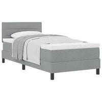 Letto a molle con materasso Grigio chiaro 90 x 200 cm Tessuto 3338580