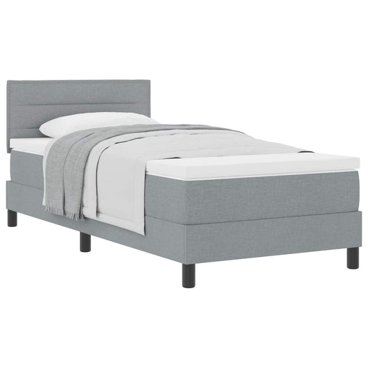 Letto a molle con materasso Grigio chiaro 90 x 200 cm Tessuto 3338580