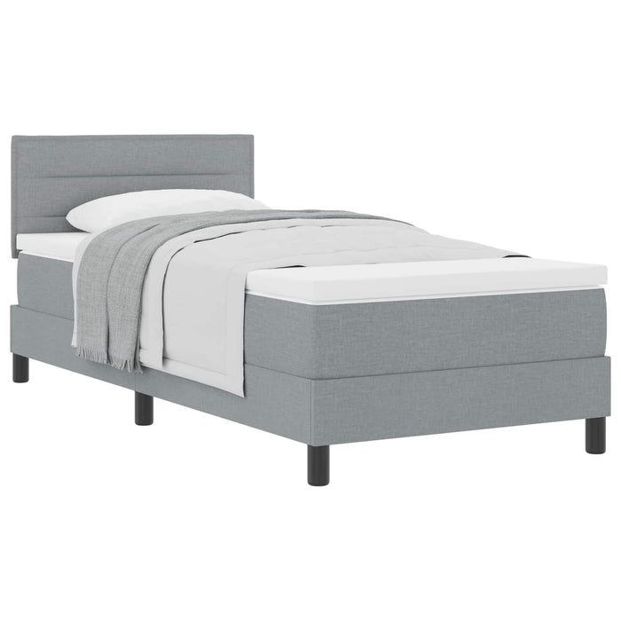 Letto a molle con materasso Grigio chiaro 90 x 200 cm Tessuto 3338580