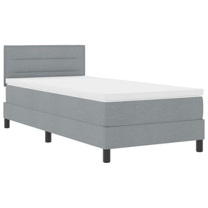 Letto a molle con materasso Grigio chiaro 90 x 200 cm Tessuto 3338580