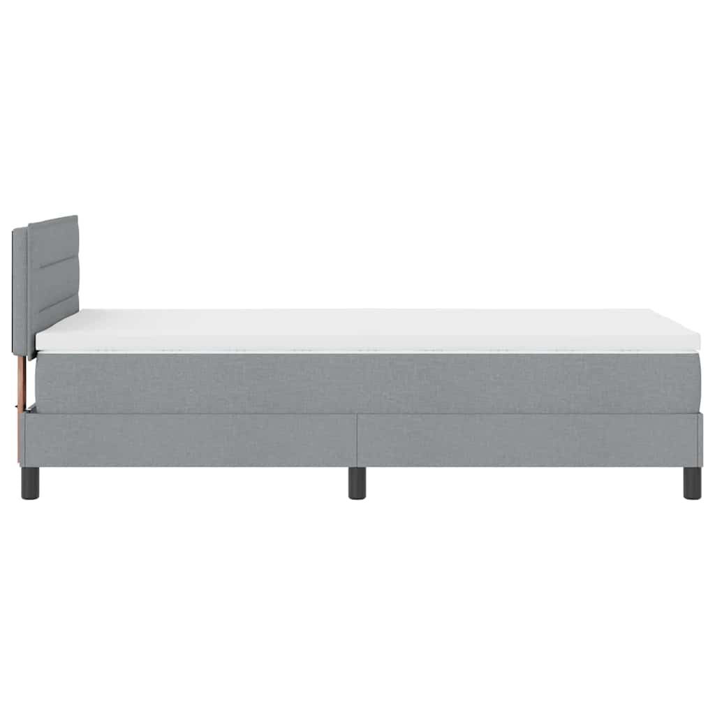 Letto a molle con materasso Grigio chiaro 90 x 200 cm Tessuto 3338580