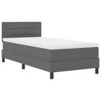 Letto a molle con materasso Grigio scuro 90 x 200 cm Tessuto 3338581