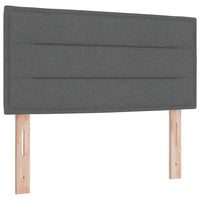 Letto a molle con materasso Grigio scuro 90 x 200 cm Tessuto 3338581