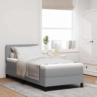 Letto a molle con materasso Grigio chiaro 100 x 200 cm Tessuto 3338587