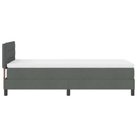 Letto a molle con materasso-Struttura Letto con Materasso Grigio scuro 100 x 200 cm Tessuto 642974