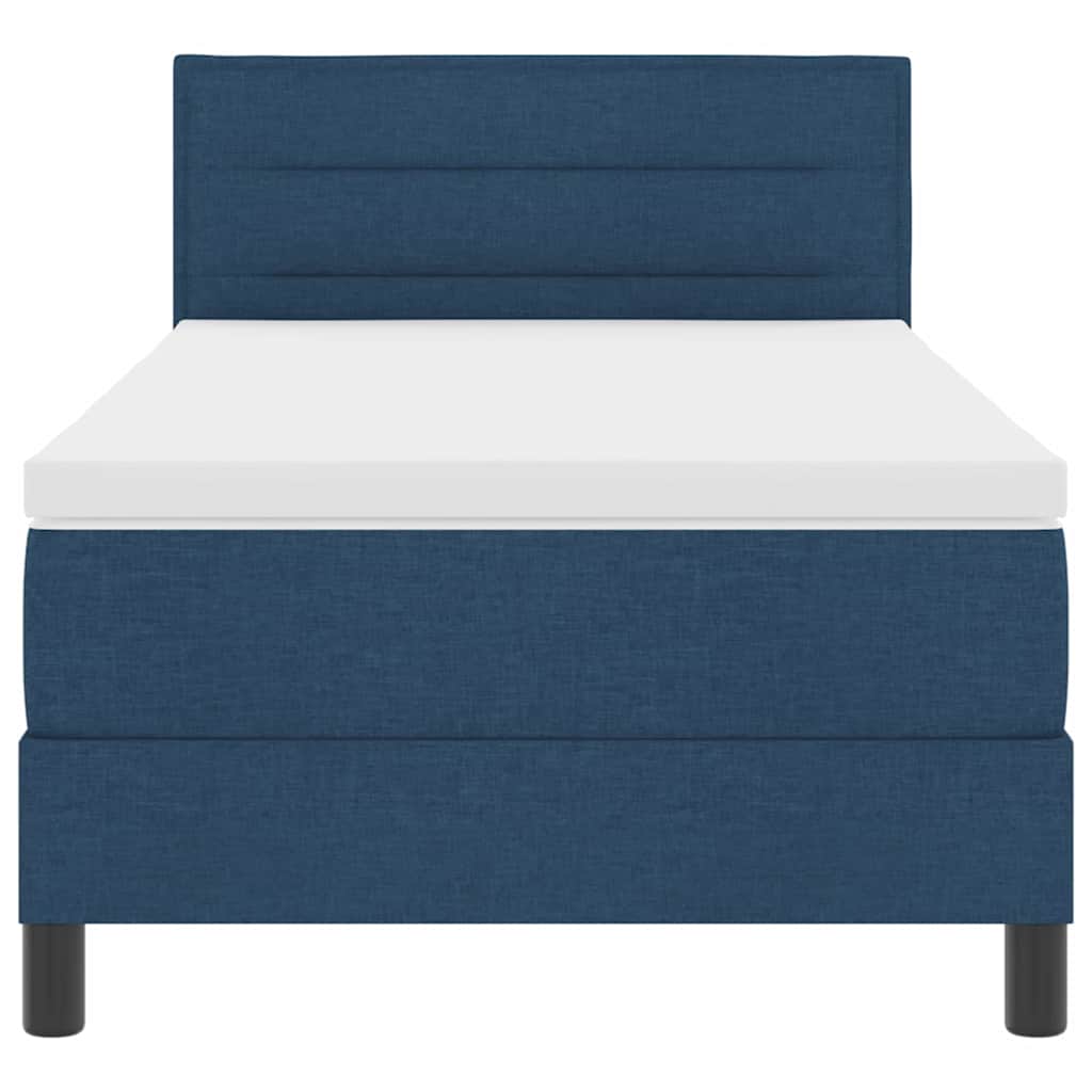 Letto a molle con materasso-Struttura Letto con Materasso Blu 100 x 200 cm Tessuto 279656