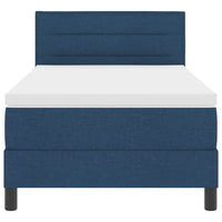 Letto a molle con materasso-Struttura Letto con Materasso Blu 100 x 200 cm Tessuto 279656