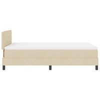 Letto a molle con materasso Crema 120 x 190 cm Tessuto 3338599