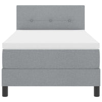 Letto a molle con materasso-Struttura Letto con Materasso Grigio chiaro 90 x 190 cm Tessuto 645520