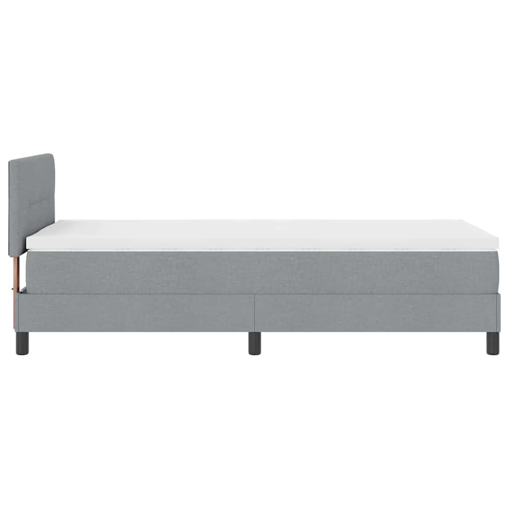 Letto a molle con materasso-Struttura Letto con Materasso Grigio chiaro 90 x 190 cm Tessuto 645520