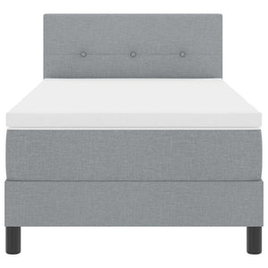 Letto a molle con materasso Grigio chiaro 100 x 200 cm Tessuto 3338664