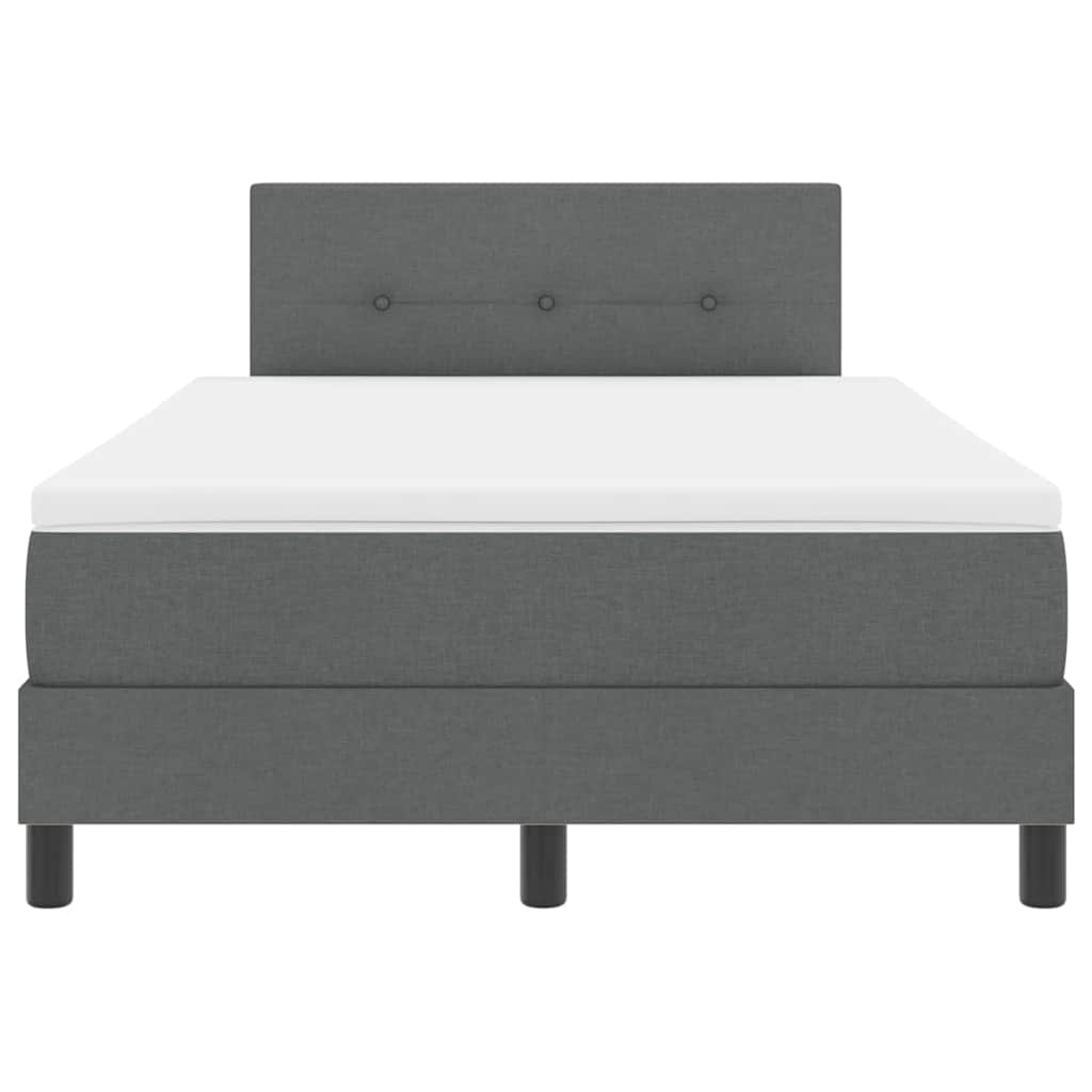 Letto a molle con materasso Grigio scuro 120 x 200 cm Tessuto 3338679