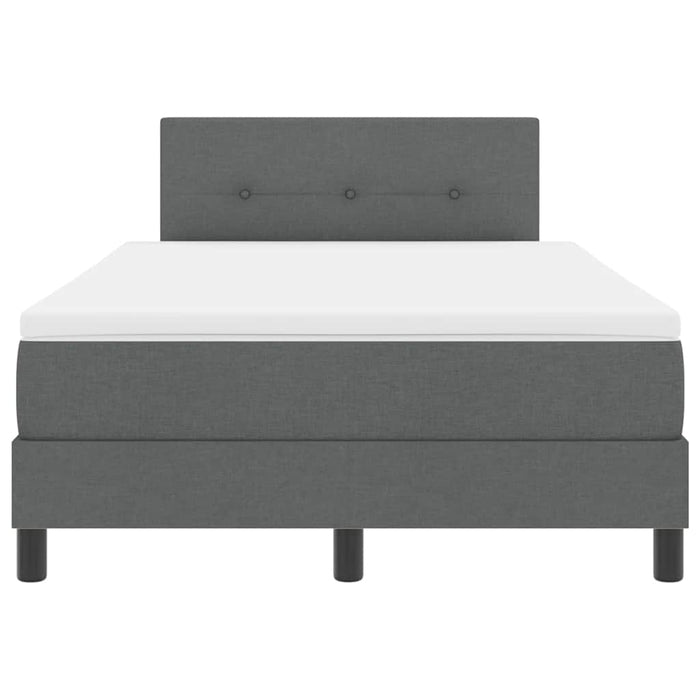 Letto a molle con materasso Grigio scuro 120 x 200 cm Tessuto 3338679