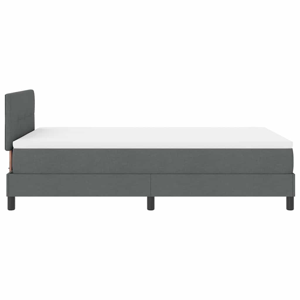 Letto a molle con materasso Grigio scuro 120 x 200 cm Tessuto 3338679