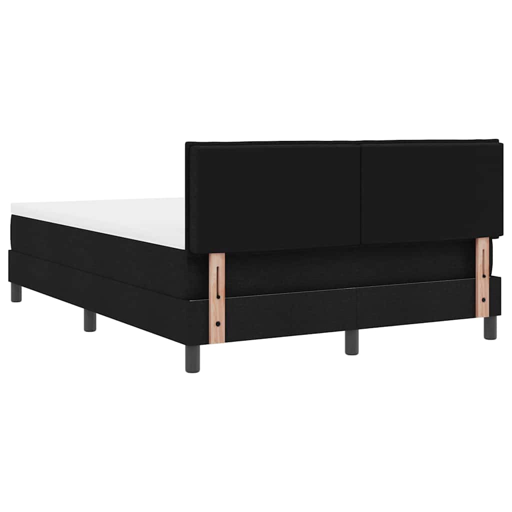 Letto a molle con materasso Nero 140 x 200 cm Tessuto 3338694