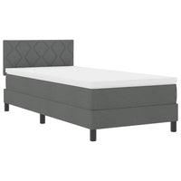 Letto a molle con materasso Grigio scuro 100 x 200 cm Tessuto 3338742
