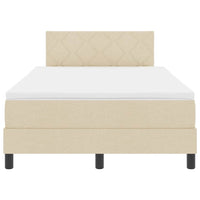 Letto a molle con materasso Crema 120 x 200 cm Tessuto 3338760