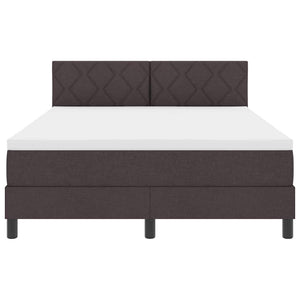 Letto a molle con materasso Marrone Scuro 140 x 200 cm Tessuto 3338772