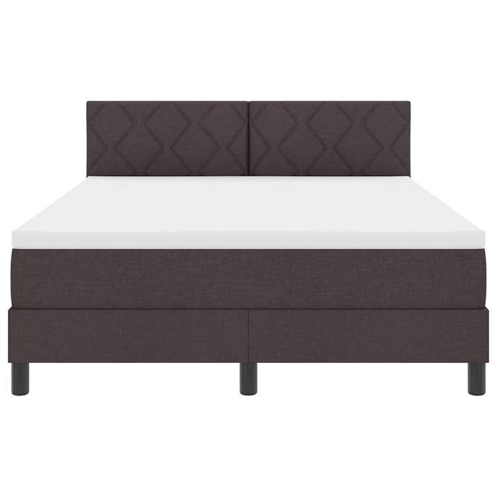 Letto a molle con materasso Marrone Scuro 140 x 200 cm Tessuto 3338772