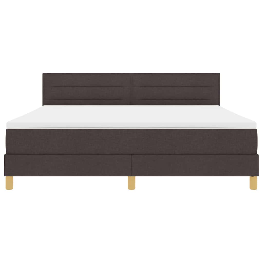 Letto a molle con materasso Marrone Scuro 180 x 200 cm Tessuto 3338863
