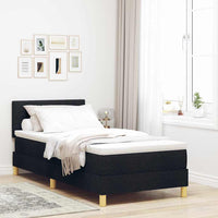 Letto a molle con materasso Nero 80 x 200 cm Tessuto 3338876
