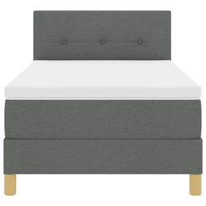 Letto a molle con materasso-Struttura Letto con Materasso Grigio scuro 90 x 190 cm Tessuto 699662