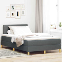 Letto a molle con materasso Grigio scuro 120 x 200 cm Tessuto 3338910