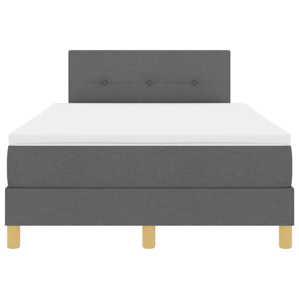 Letto a molle con materasso Grigio scuro 120 x 200 cm Tessuto 3338910