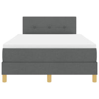 Letto a molle con materasso Grigio scuro 120 x 200 cm Tessuto 3338910