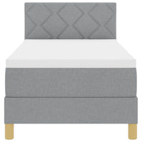 Letto a molle con materasso Grigio chiaro 80 x 200 cm Tessuto 3338951