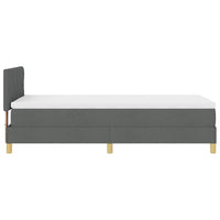 Letto a molle con materasso-Struttura Letto con Materasso Grigio scuro 100 x 200 cm Tessuto 180685