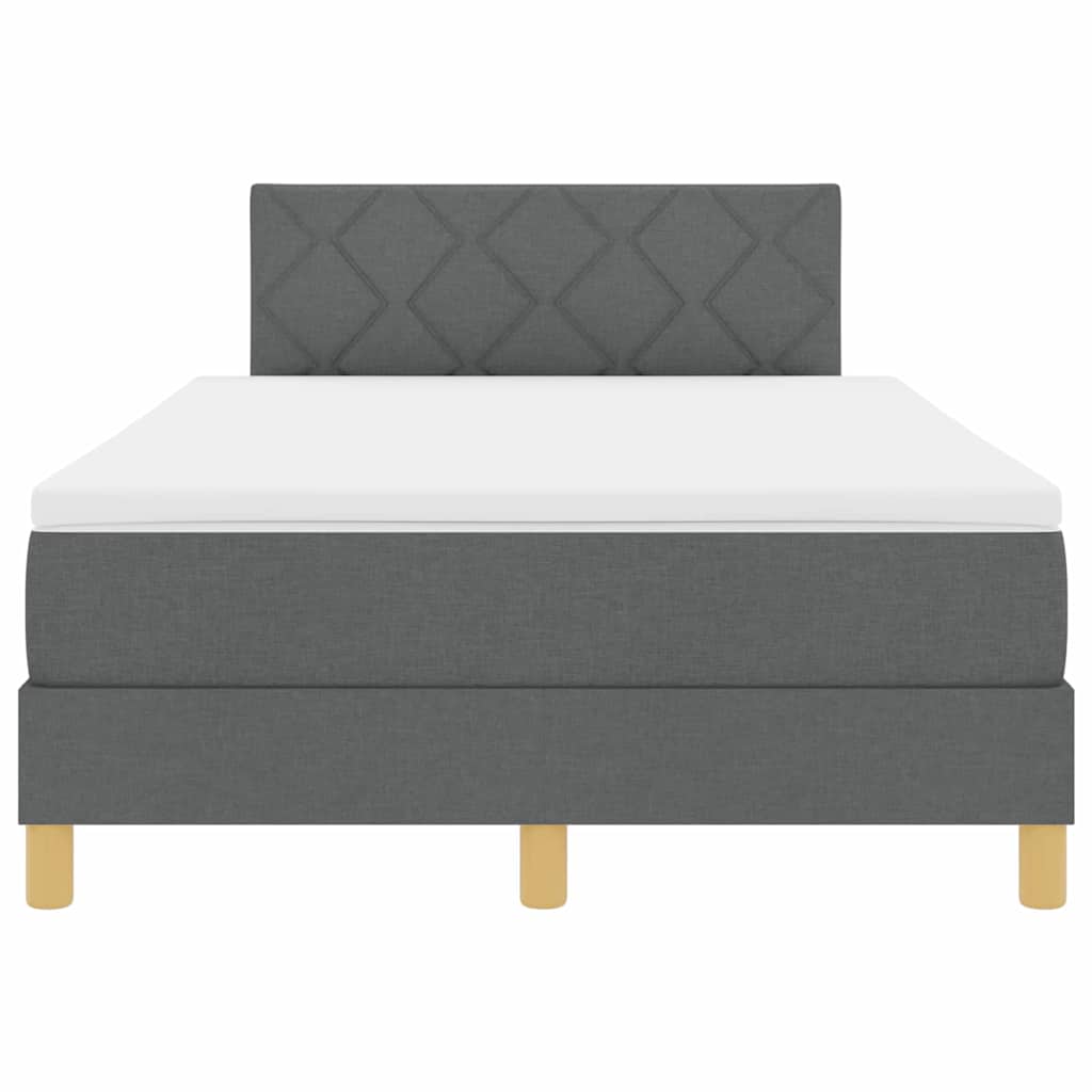 Letto a molle con materasso Grigio scuro 120 x 200 cm Tessuto 3338987