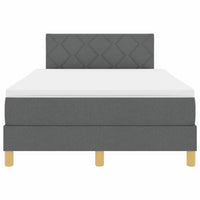 Letto a molle con materasso Grigio scuro 120 x 200 cm Tessuto 3338987