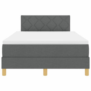 Letto a molle con materasso Grigio scuro 120 x 200 cm Tessuto 3338987