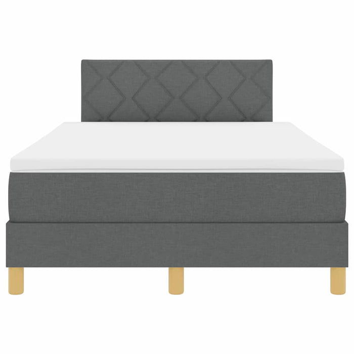 Letto a molle con materasso Grigio scuro 120 x 200 cm Tessuto 3338987