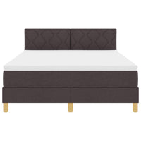 Letto a molle con materasso Marrone Scuro 140 x 200 cm Tessuto 3339003