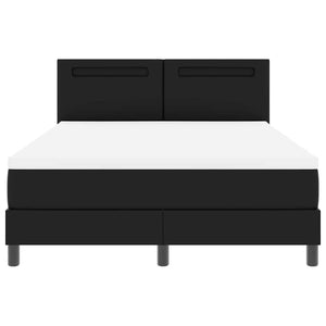 Letto a molle con materasso Nero 140 x 190 cm Pelle sintetica 3339048