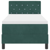 Letto a molle con materasso Verde Scuro 80 x 200 cm Velluto 3339071